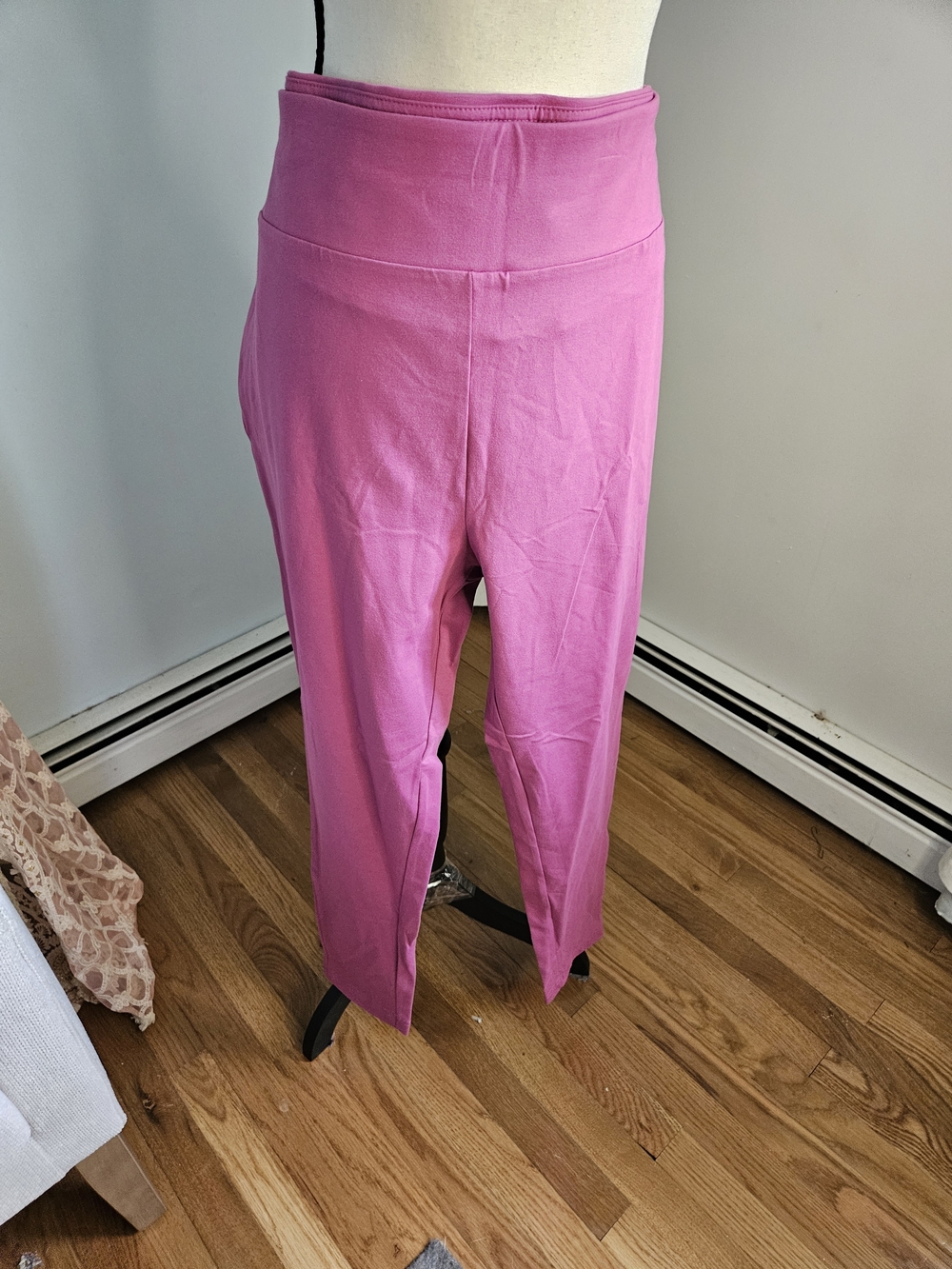 Pink High-Waist Leggings.